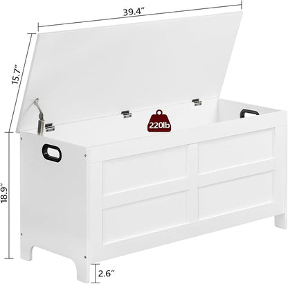 Storage Chest, 39.4” Large Toy Chest, Entryway Storage Trunk, Storage Bench - Image 3