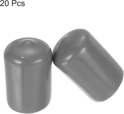 uxcell 20pcs Rubber End Caps 18mm ID Vinyl PVC Round Tube Bolt Cap Cover Screw - Image 2