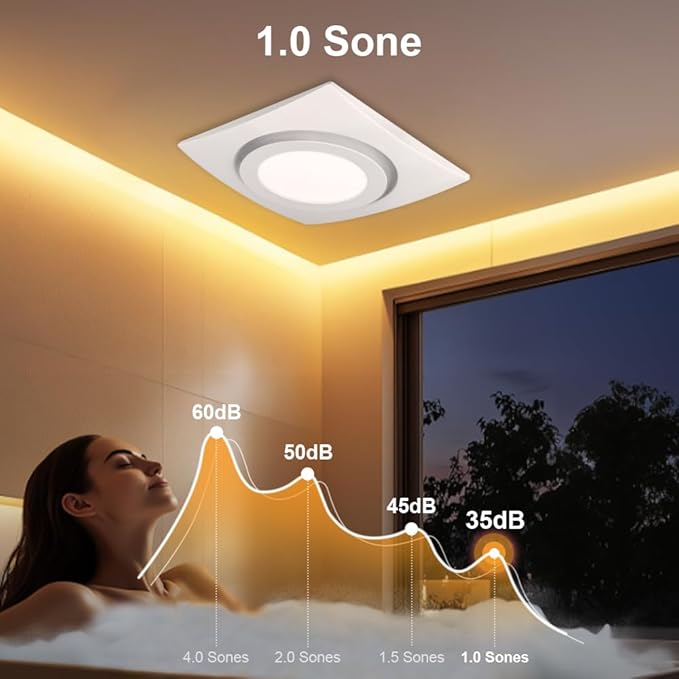 88CFM 1.0 Sone Bathroom Exhaust Fan - Image 4