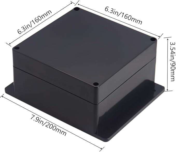 Project Box ABS Plastic Black Electrical Boxes IP65 Waterproof DIY Electronic - Image 2