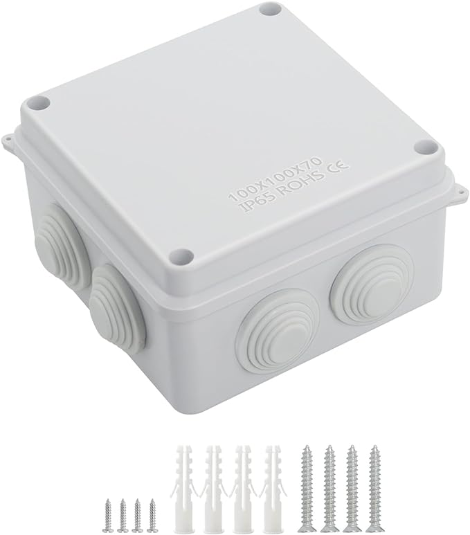 LeMotech ABS Plastic Dustproof Waterproof IP65 Junction Box Universal by LeMotech