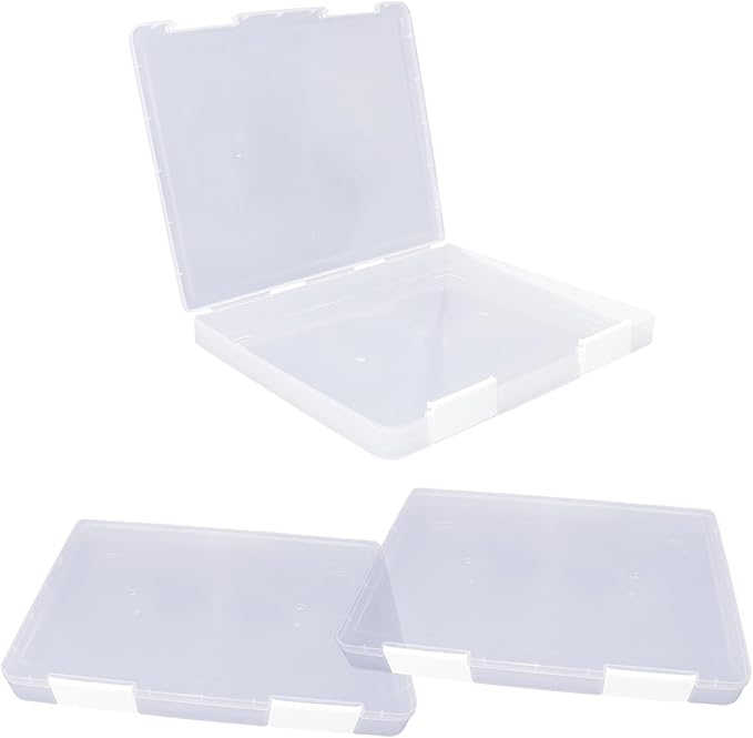 3 Pcs Clear A4 File Storage Boxes - Image 2