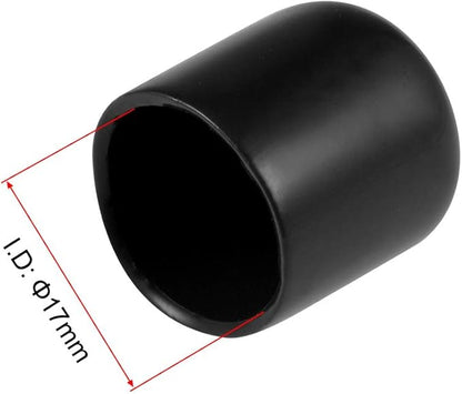 uxcell 20pcs Rubber End Caps 17mm ID Vinyl Round Tube Bolt Cap Cover Thread - Image 3