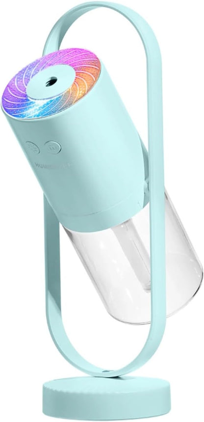 Portable Mini Humidifier, Compact 360° Rotating Cool Mist Air Humidifier by Wisoqu