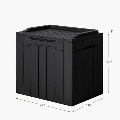 JUMMICO 31 Gallon Resin Deck Box Waterproof Indoor Outdoor Storage Boxes - Image 6