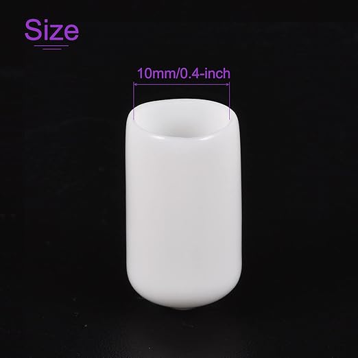 DMiotech 100 Pack 10mm ID White Screw Thread Protectors Rubber End Caps Bolt - Image 4
