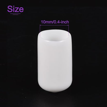 DMiotech 100 Pack 10mm ID White Screw Thread Protectors Rubber End Caps Bolt - Image 4