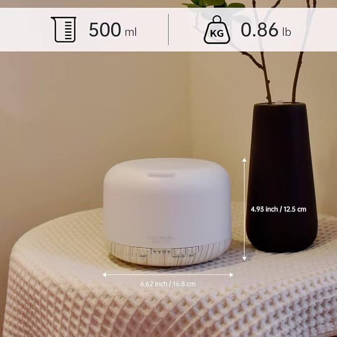 ASAKUKI Essential Oil Diffuser 500ml, Ultrasonic Aromatherapy Humidifier - Image 8