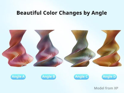 ANYCUBIC Silk Tri Color Pla Filament, 3-in-1 Chrome Coextrusion Color Change 3D - Image 2