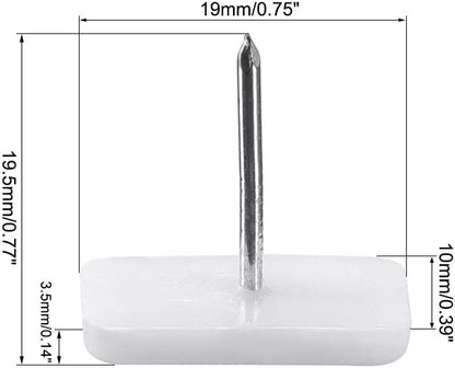 uxcell Furniture Feet Nail Plastic Glide Nails Square Chair Table Leg Protector - Image 2