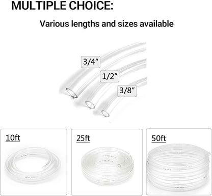 3/8’’ ID × 1/2’’ OD - 10 ft Clear Plastic Vinyl Tubing - Image 6