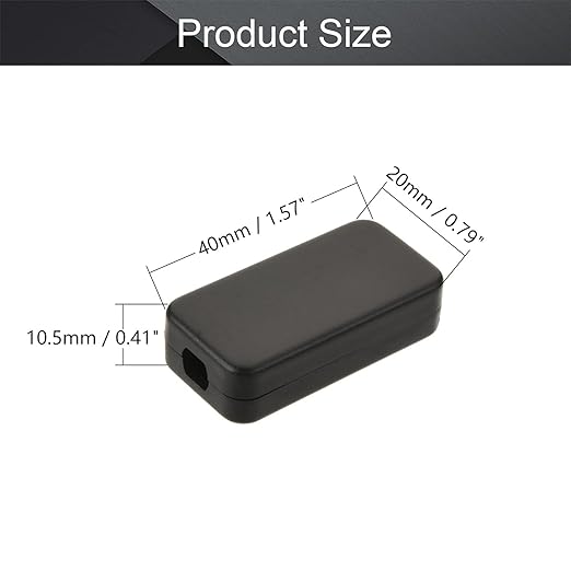 Fielect 1.57 x 0.79 x 0.41 inch Dustproof Electronic Junction Box Plastic - Image 2