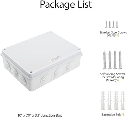 LeMotech Junction Box, ABS Plastic IP65 Waterproof and Dustproof, Universal - Image 9