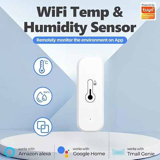 WiFi & Bluetooth Temperature and Humidity Monitor, Compatible - Image 2