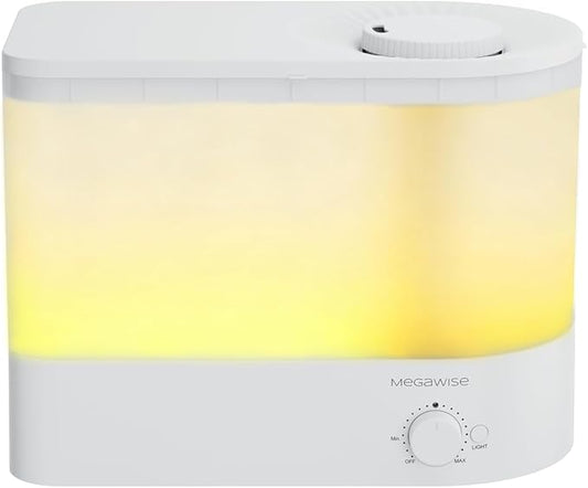 Megawise Cool Mist Ultrasonic Humidifier, Adjustable Mist Control, Quiet by MEGAWISE