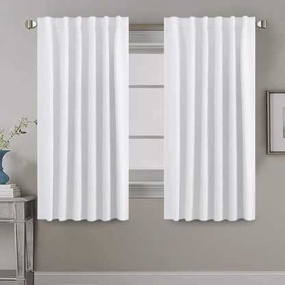 H.VERSAILTEX White Curtains Thermal Insulated Window Treatment Panels Room by HVERSAILTEX