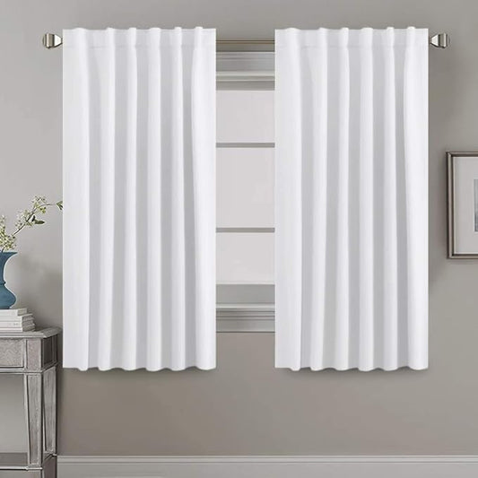 H.VERSAILTEX White Curtains Thermal Insulated Window Treatment Panels Room by HVERSAILTEX