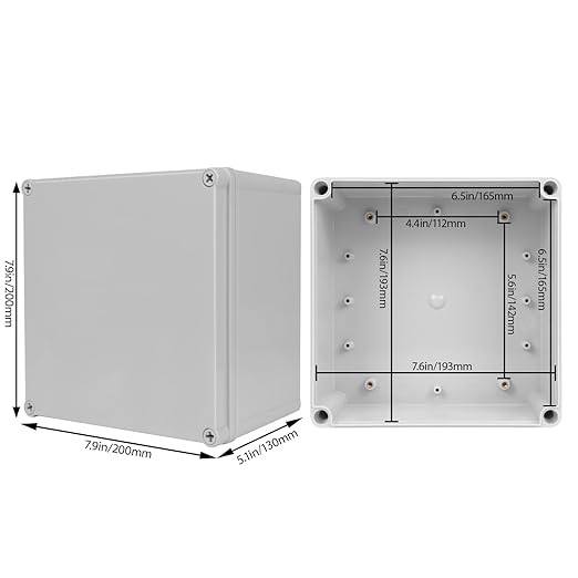 Junction Box，7.9"x 7.9"x 5.1" Outdoor Electrical Box - Image 2
