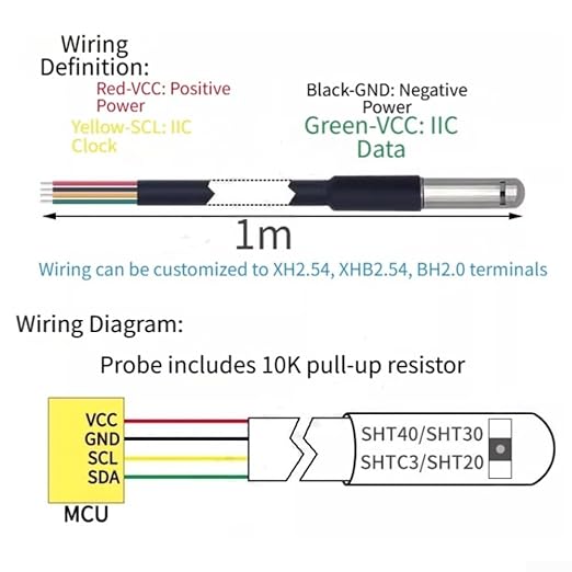 Environmental Sensor, Temperature Humidity and Pressure Sensor I2C Stainless - Image 3