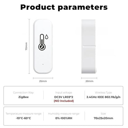 ZigBee Indoor Temperature and Humidity Sensor, Compatible - Image 6