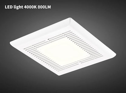 Tech Drive Bathroom Fan with Light 110 CFM, 1.2Sone No Attic access Needed - Image 3