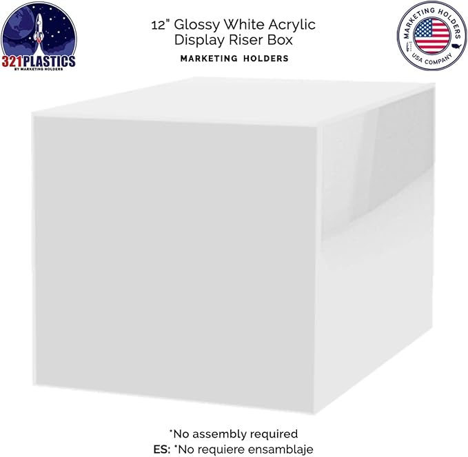 Marketing Holders 12” White Acrylic Display Box - Image 6