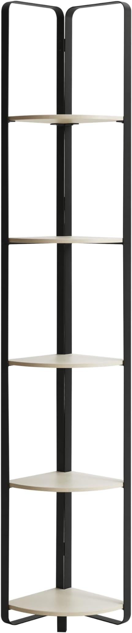 Furniture of America Leif Modern 5 Shelf Bookcase, Two-Tone Corner Bookshelf by FurnitureofAmerica