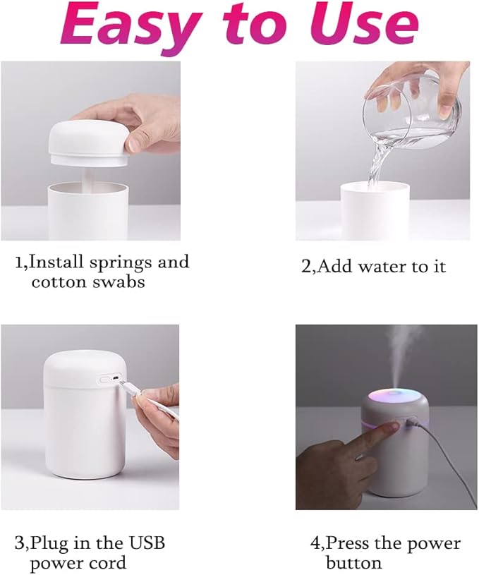 Colorful Cool Mini Humidifier, Essential Oil Diffuser, Aroma Essential USB - Image 7