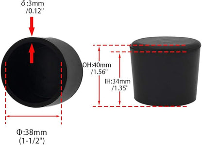Flyshop 1-1/2", 38 mm, Patio Round Chair Leg Caps, Furniture Table Feet Covers - Image 2
