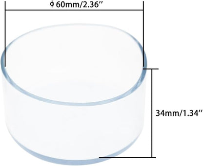 Round Chair Leg Caps, PVC Furniture Feet Covers, TTZEZE Transparent Round Floor - Image 2