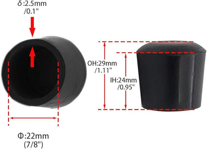 Flyshop 7/8", 22 mm, Patio Round Chair Leg Caps, Furniture Table Feet Covers - Image 2