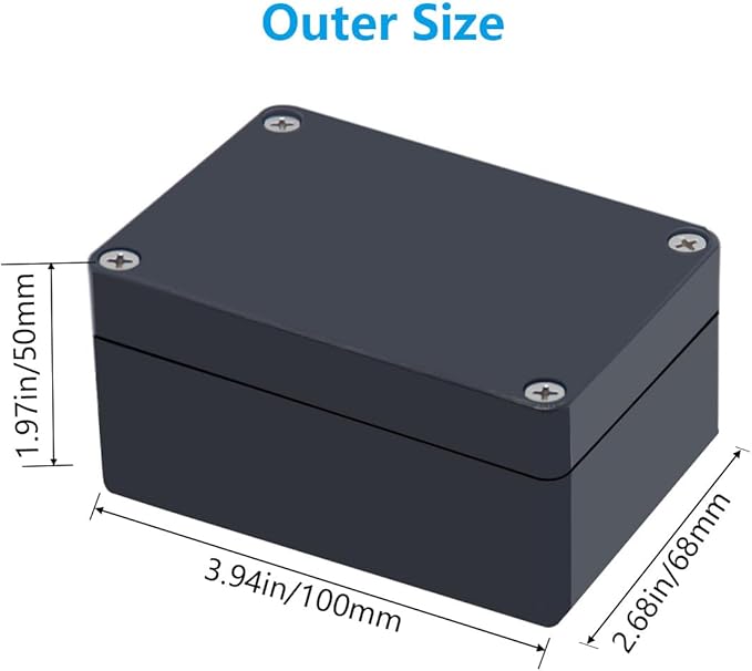 Outdoor Waterproof Junction Box IP67 Project Box ABS Black Electrical Boxes - Image 3