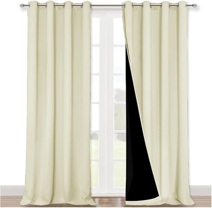 NICETOWN Warm Curtains for Winter, Thermal Insulated 100% Blackout Sound Proof by NICETOWN