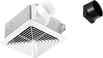 Bathroom Exhaust Fan 50 CFM, 1.2 Sone, 3&4-Inch Duct Included, No Attic Access by Unknown