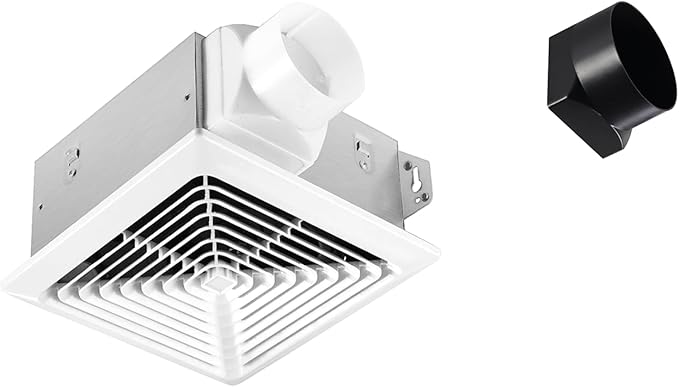 Bathroom Exhaust Fan 80 CFM, 4-Inch Duct by Unknown