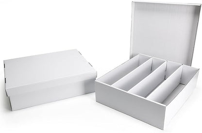 Calenzana 3200-Count Trading Cardboard Card Storage Boxes 2 Pack, 4 Row White - Image 7