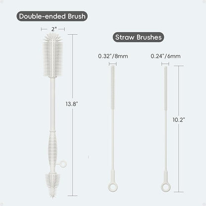 Silicone Cleaning Brush Kit, Water Bottle and Straw Cleaner Brush Set - Image 7