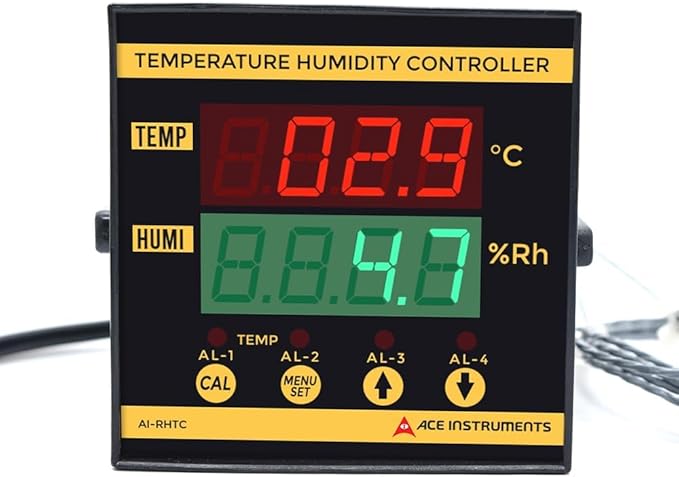 Panel Mounting Digital Temperature Humidity Controller by InstrukartHoldings