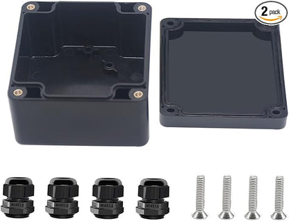Project Box ABS Black Electrical Boxes IP67 Outdoor Waterproof Box Electronic by Otdorpatio