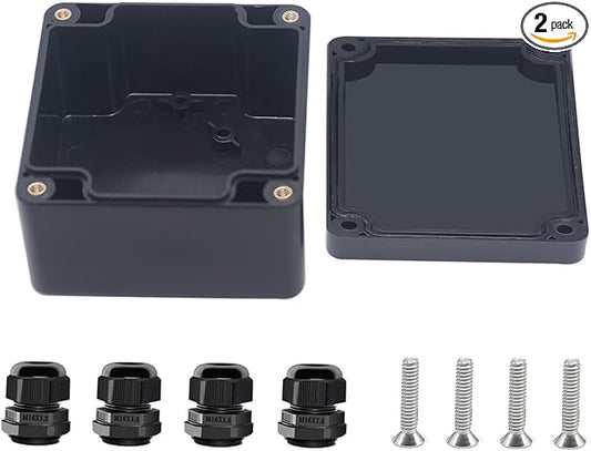Project Box ABS Black Electrical Boxes IP67 Outdoor Waterproof Box Electronic by Otdorpatio