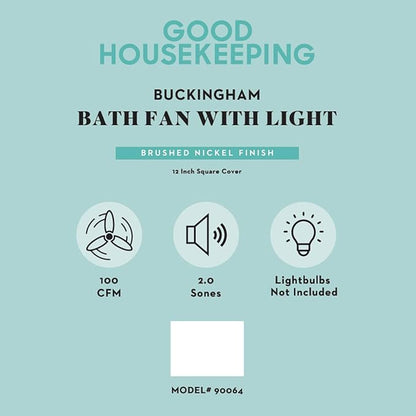 Good Housekeeping 90064 Buckingham Decorative Bathroom Ventilation Exhaust Fan - Image 3