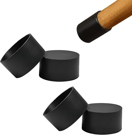 4 Pcs 2" Round Chair Leg Tips Caps, Silicone Rubber Furniture Leg Floor by BOPOREAE