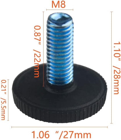 TOVOT 24PCS M8×1.25mm Furniture Leveling Feet Table Feet Screw on Adjustable - Image 2
