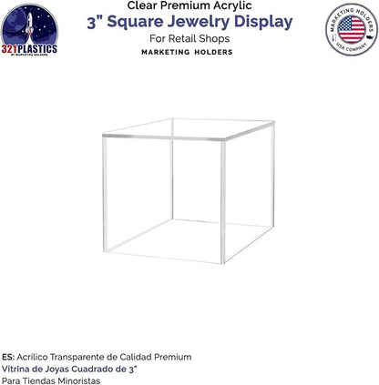 Marketing Holders 6 Pack 3" Acrylic Display Cube - Image 3