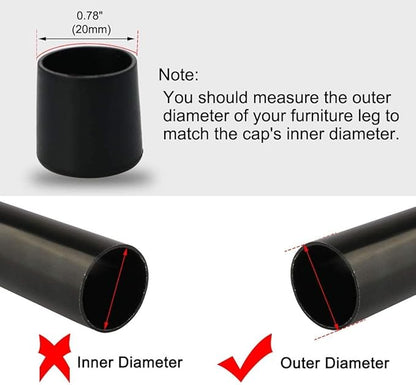 XYWHPGV PVC Leg Cap Tip Cup Feet Cover 20mm 0.79" Inner Dia 10pcs Floor - Image 3
