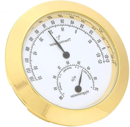 Tbest Guitar Analog Hygrometer, Round Alloy Digital Thermometer Hygrometer - Image 5