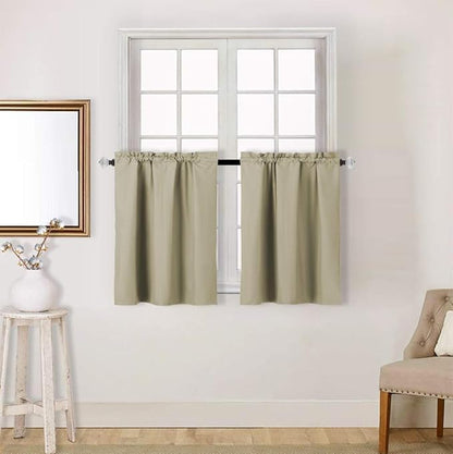 Easy Home 2 Panels Blackout Tier Curtain by EasyHome
