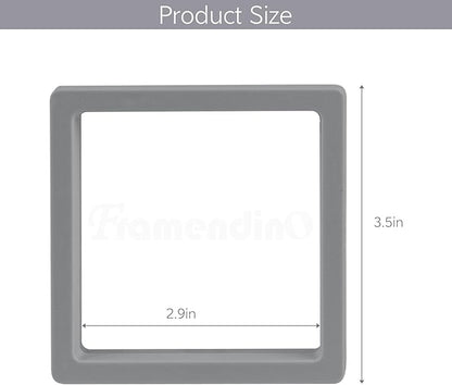 Framendino, 20 Pack Grey 3D Floating Frame Display Case Challenge Coin Holder - Image 2