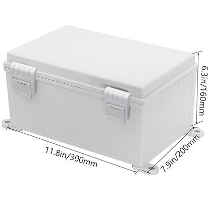 Zulkit Junction Box ABS Plastic Waterproof IP65 Electrical Boxes Hinged Shell - Image 2