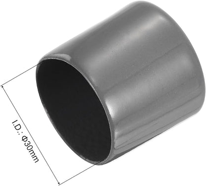 uxcell 20pcs Rubber End Caps 30mm ID Vinyl Cap Cover Screw Protectors Dark Grey - Image 3